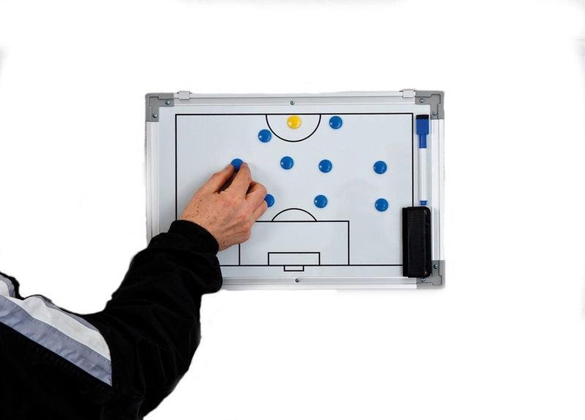 Precision Coachbord Voetbal 30 X 45 Cm Magnetisch Wit 33-delig