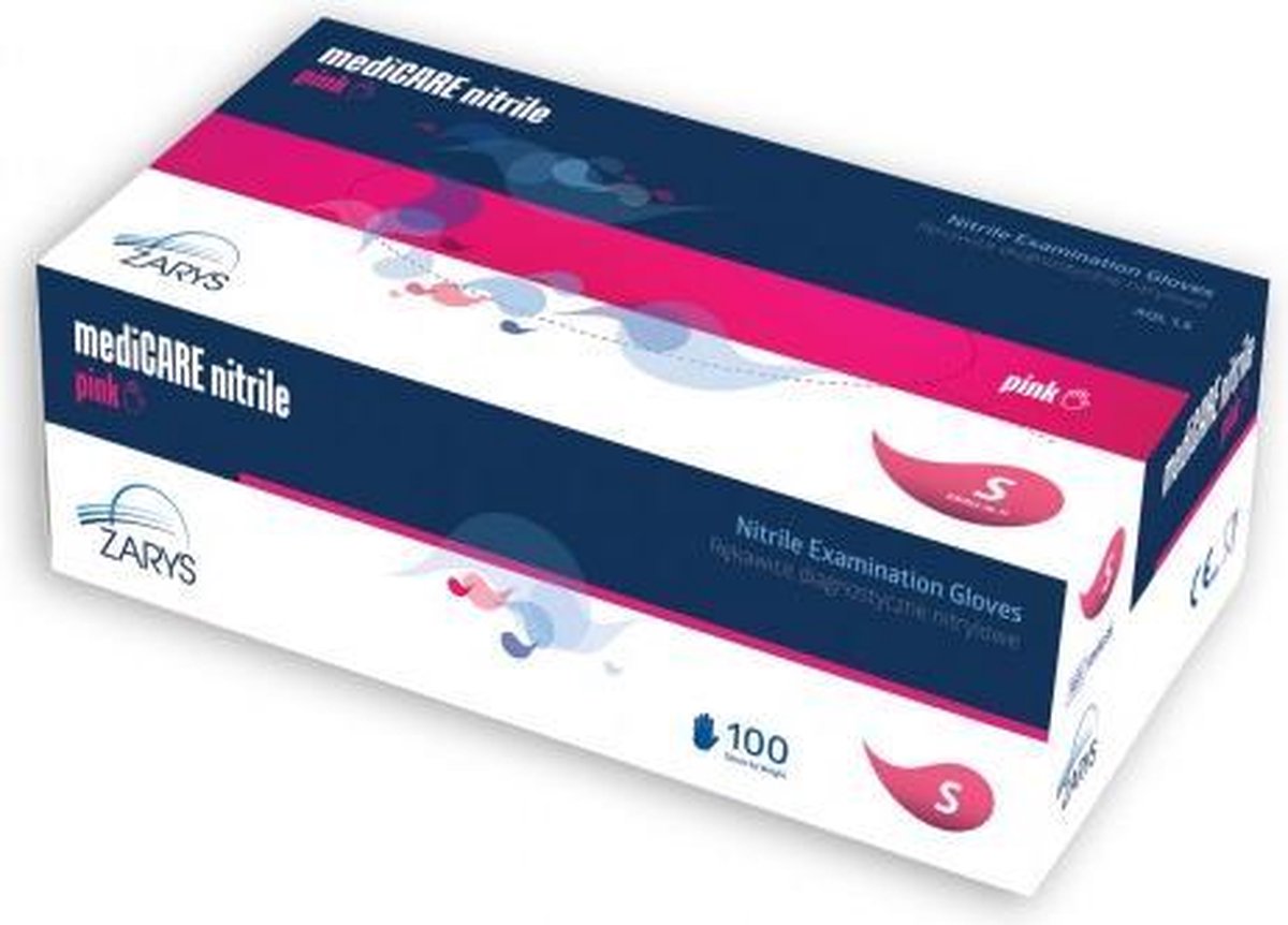 Zwarte Handschoenen nitril -  Poedervrij -  maat S - x 100 -  EasyCare