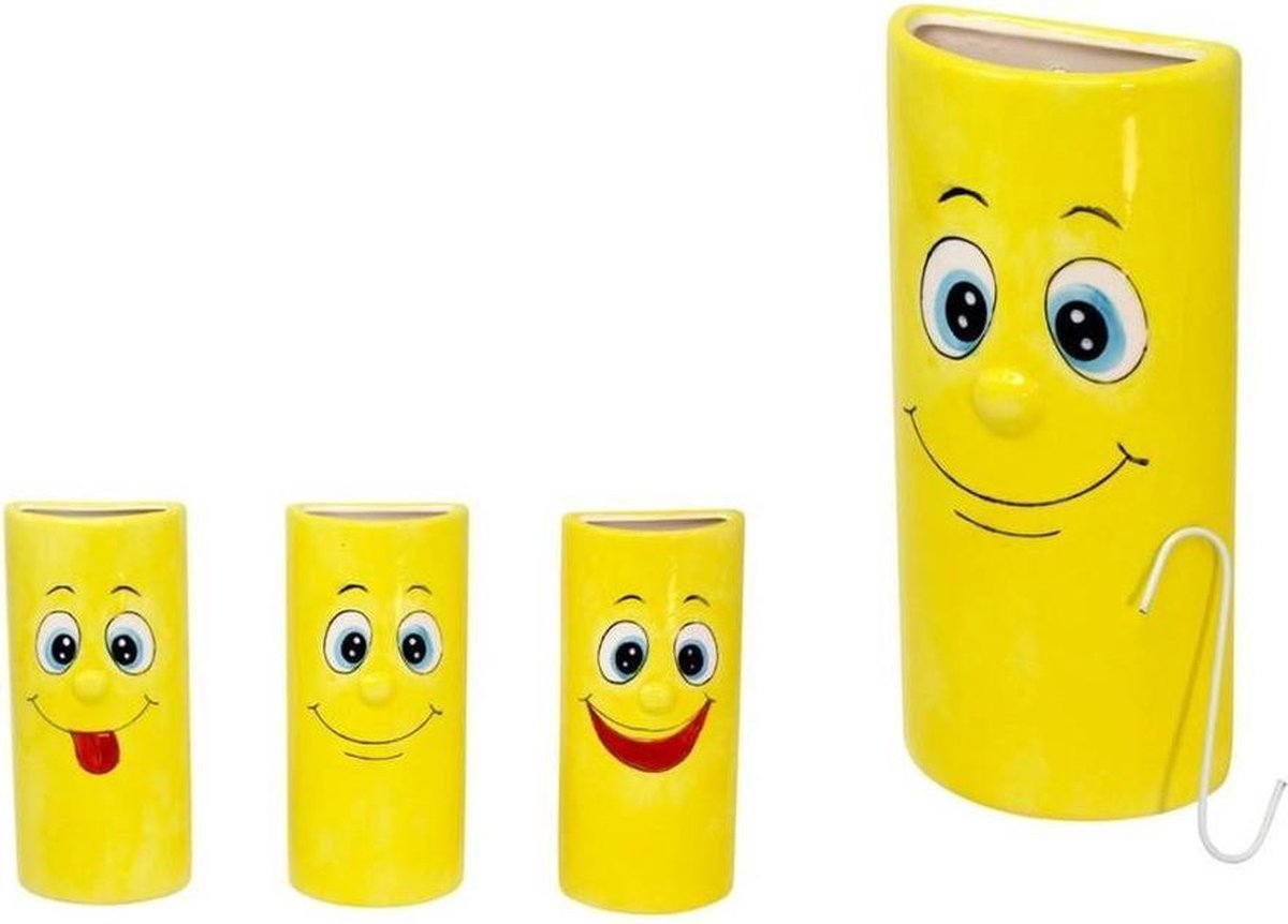 Emoji/smiley radiator bak luchtbevochtiger / waterverdamper rechthoekig 18 cm - Waterverdampers verwarming - Kinderkamer