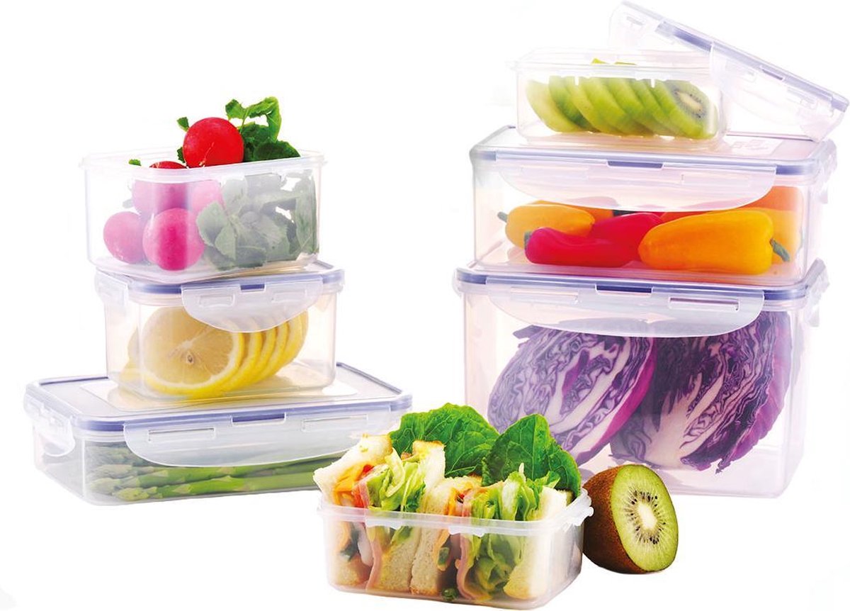 Lock&Lock Vershoudbakjes - Set van 7 Stuks - Transparant