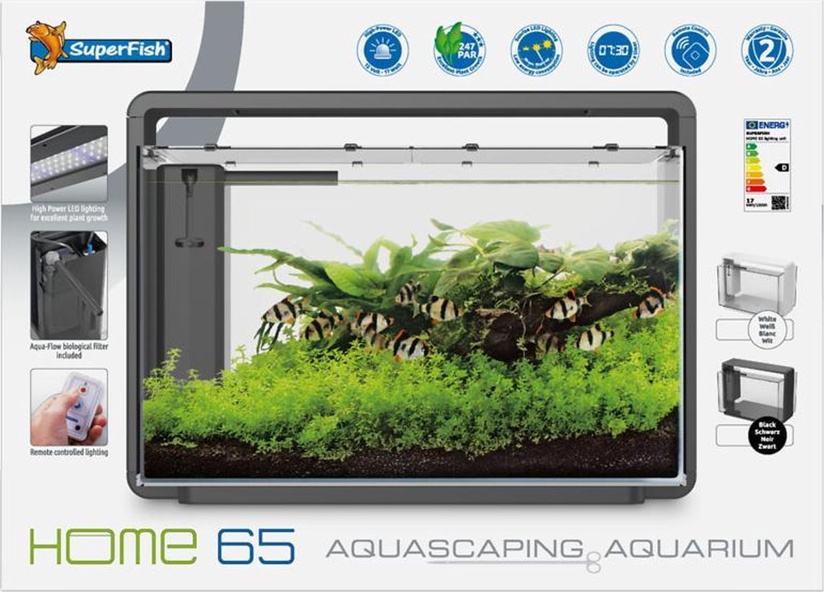 SuperFish Home 65 Aquarium Zwart