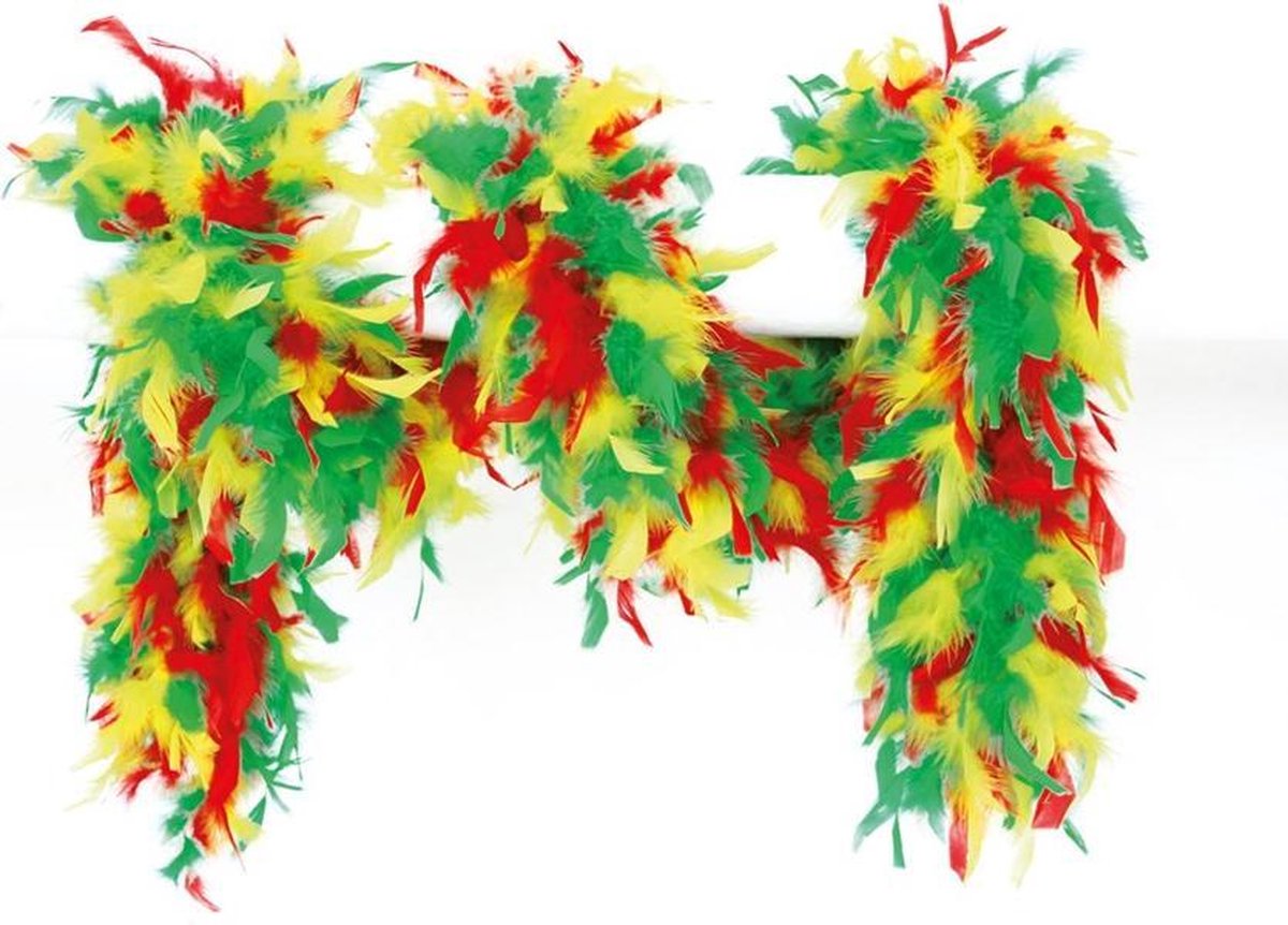 Boa gemeleerd rood/geel/groen 65gram 180cm lang