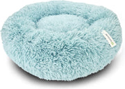 Doxie® Pluche Fluffy Donut Hondenmand – Kattenmand – Hondenkussen – Kattenkussen – Wasbaar – Antislip – ⌀ 60 cm – Turquoise