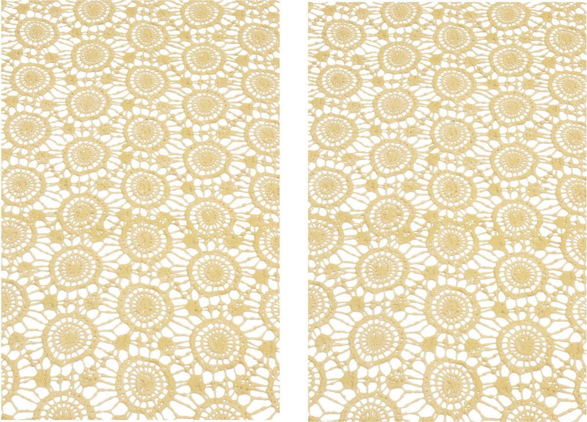 Set van 2x stuks tafellopers extra dik beige antislip 150 x 40 cm