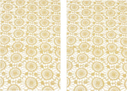 Set van 2x stuks tafellopers extra dik beige antislip 150 x 40 cm