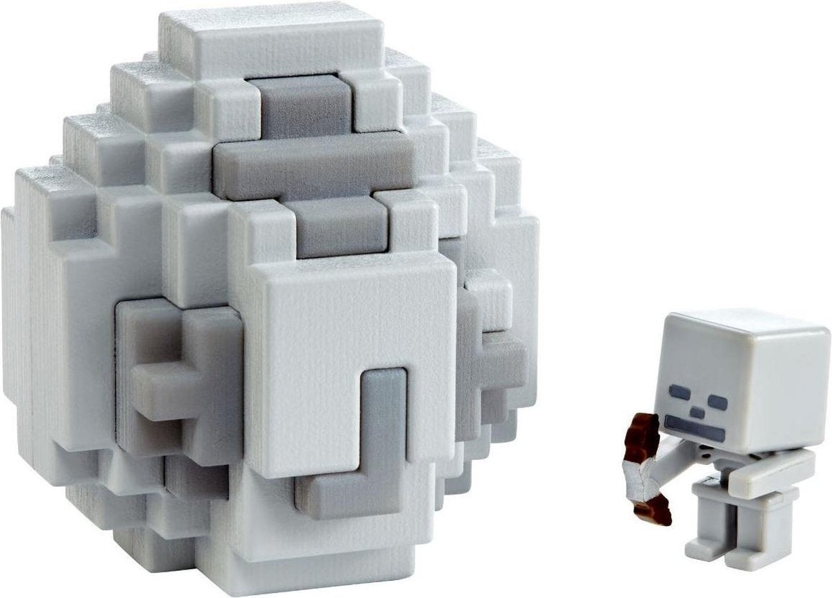 Mattel Verassingsei Minecraft Skelet 6 Cm Grijs 2-delig