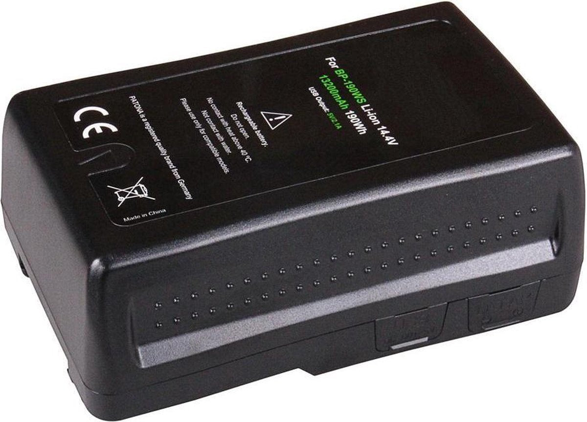 Huismerk Camera-accu BP-190WS voor Sony videocamera