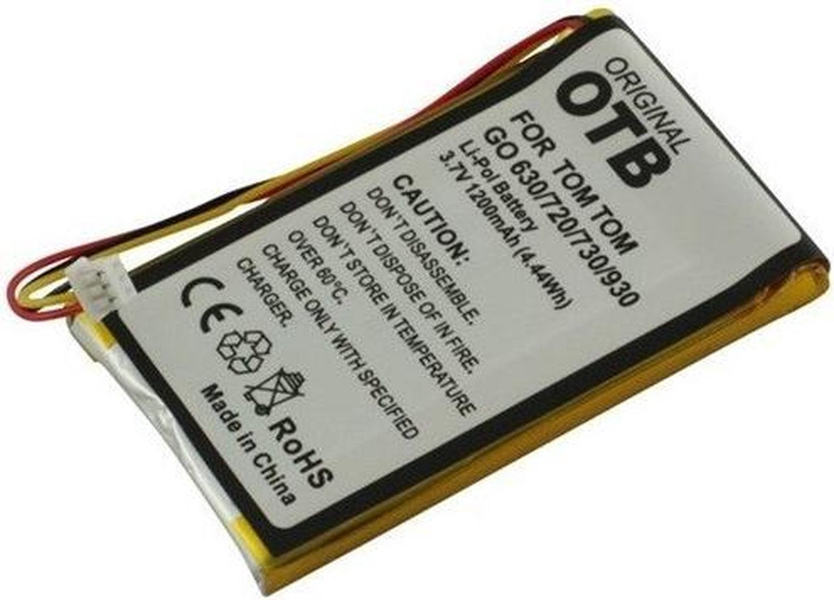 Accu voor TomTom Go 720 1200mAh Li-Polymer