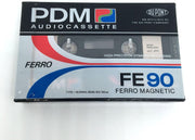 Audio Cassettebandje PDM Ferro FE-90 Type I / jaar 1987-89 /  Uiterst geschikt voor alle opnamedoeleinden / Sealed Blanco Cassettebandje / Cassettedeck / Walkman / PDM cassettebandje.