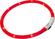 Ferplast Hondenhalsband Night Over 55 Cm Siliconen Rood