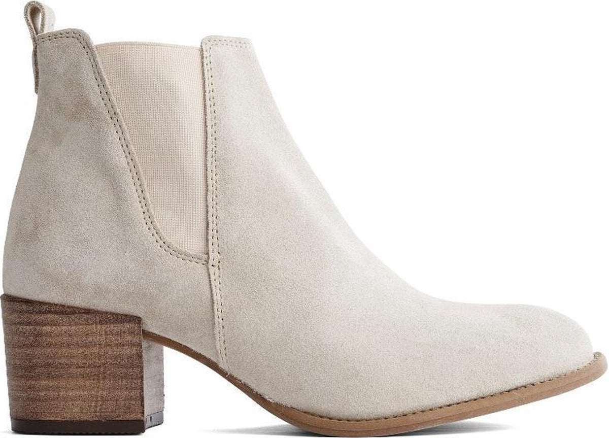 NoGRZ Y.Farrell - Dames enkellaars met blokhak - Sand  - Maat 39