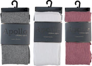 3 pack - Meisjes maillots - 92/98 - oudroze - grijs - wit