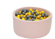Ballenbak Roze 90x40 met 250 ballen Geel