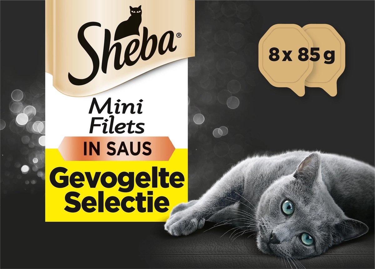 Sheba Mini Filets in Saus - Gevogelte - Maaltijdkuipjes - 32x85g