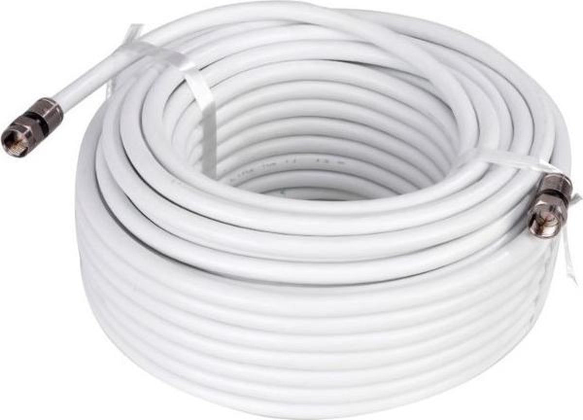Satelliet TV kabel |Satelliet aansluitkabel - 15 meter - Wit