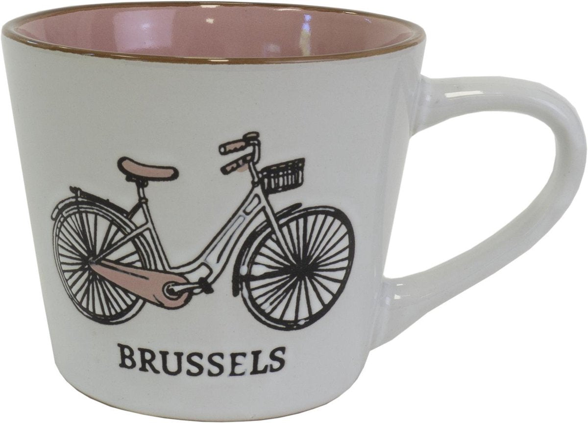 Memoriez Mok Brussel Fiets Roze - Set van 2