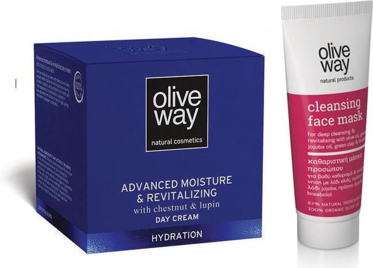 Oliveway SET Hydraterende dagcrème en reinigend masker (2stuks)