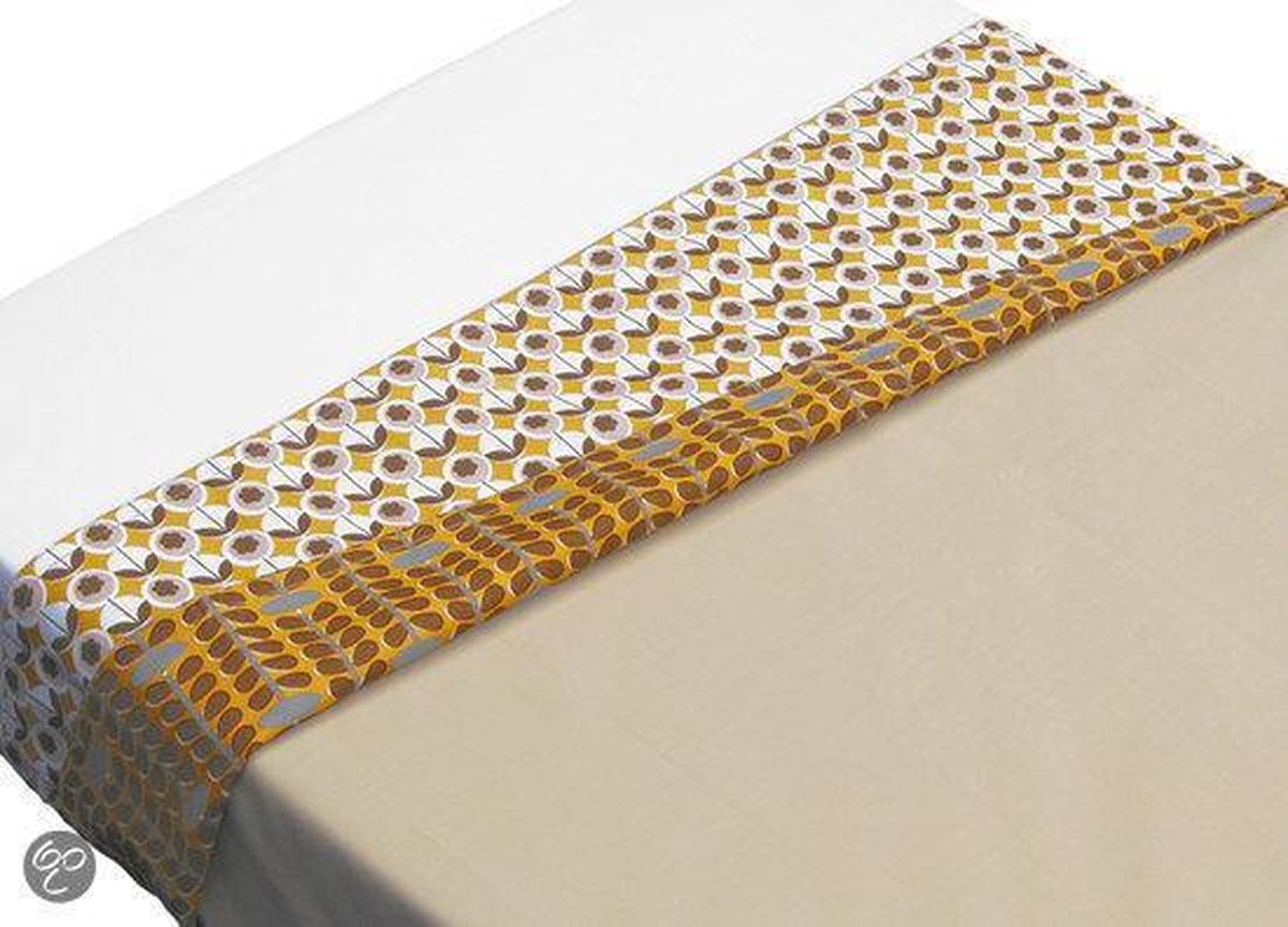 Taftan - Lakentje retro - 100 x 80 cm - geel-bruin