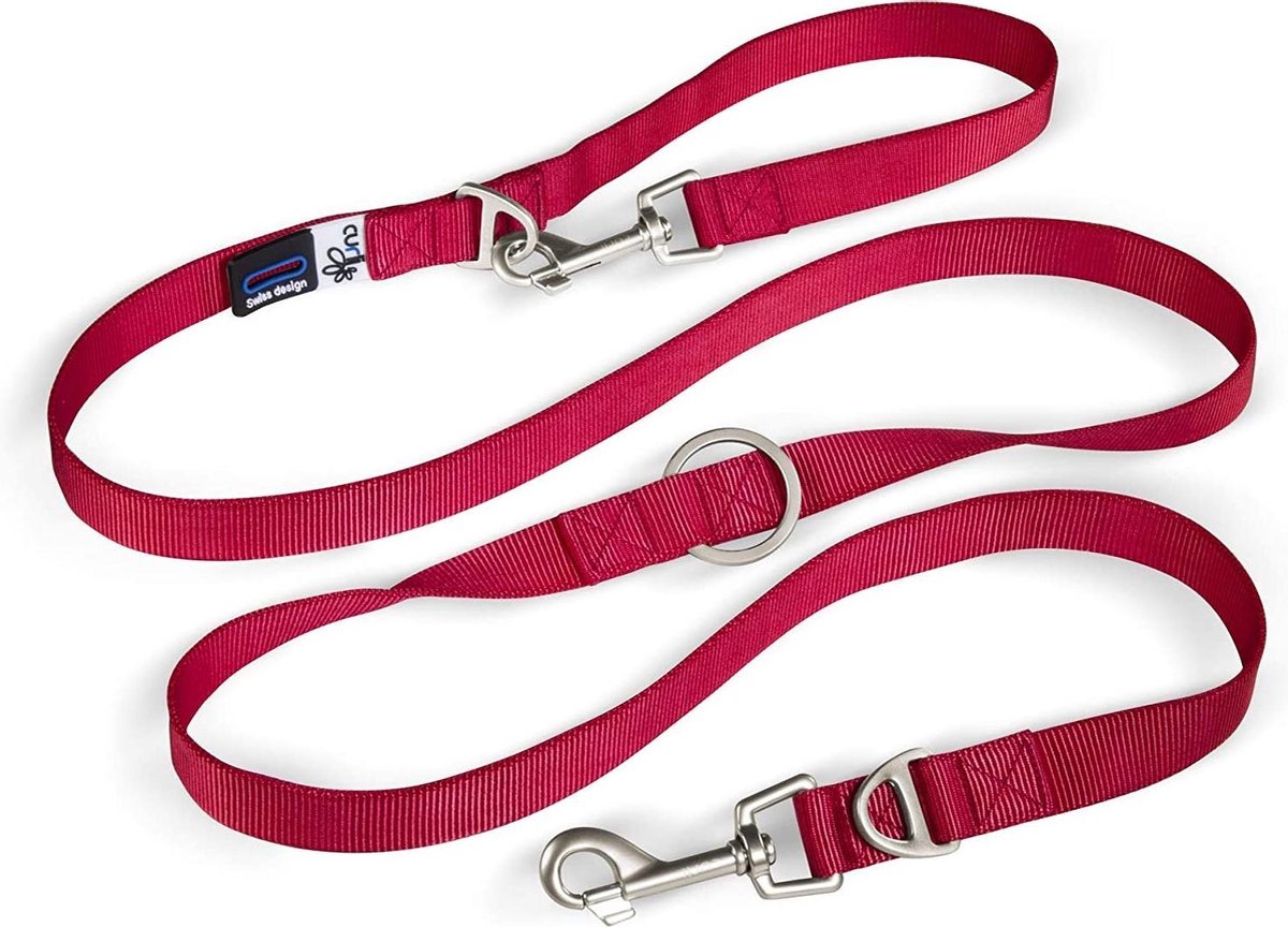 Curli Hondenlijn Adjust Leash 200 X 2 Cm Nylon Rood