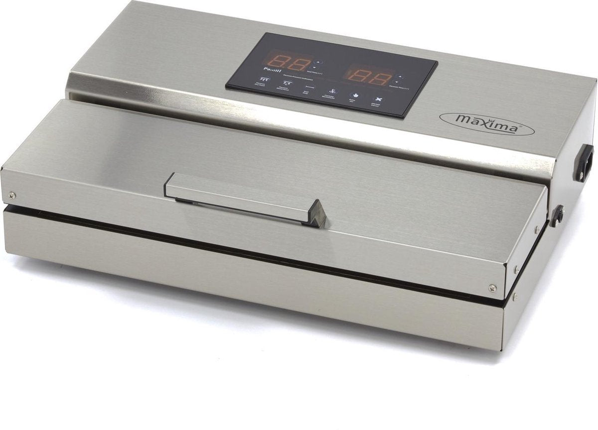 Vacuum Sealer - 310 mm Sealbalk - RVS - Variabele Instellingen - Tafelmodel - Slangaansluiting - Compacte Vacumeermachine / Vacuummachine - Maxima