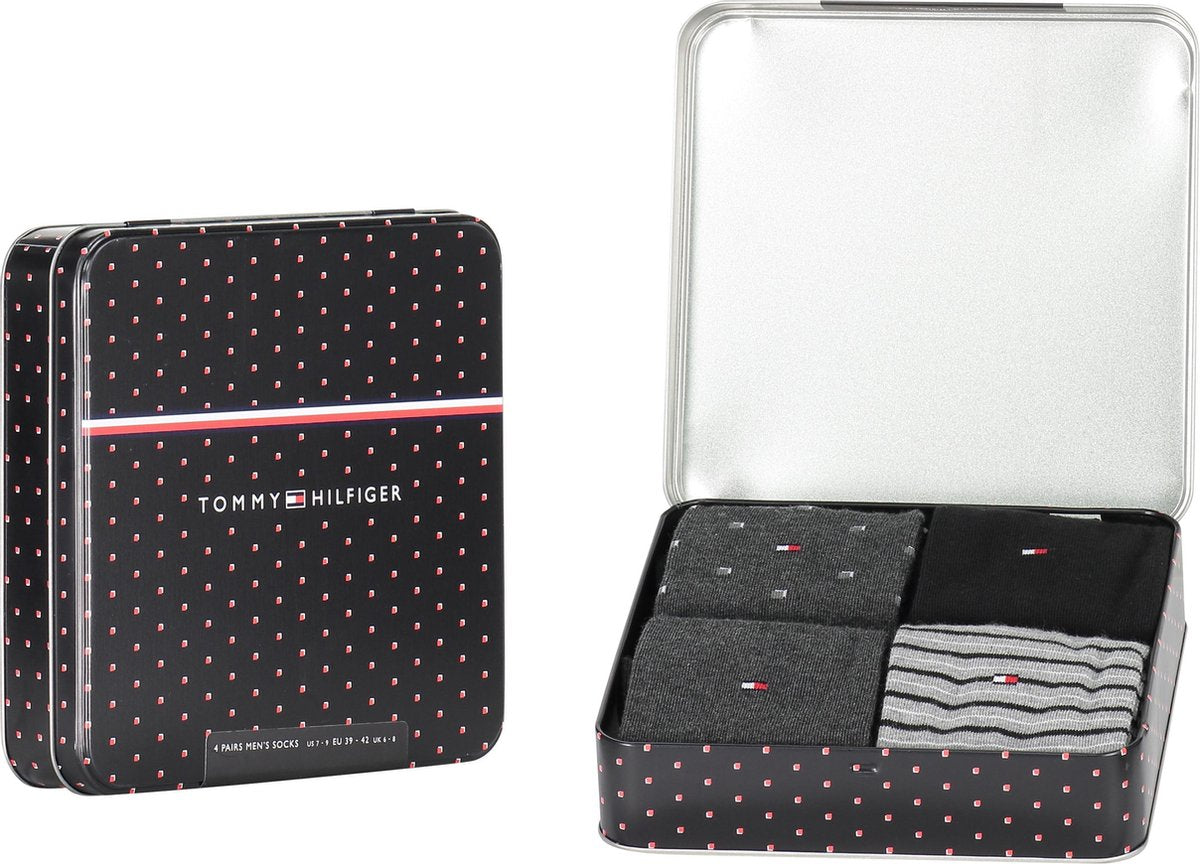 MEN Sokken TIN STRIPE Giftbox Heren 4P - Maat 39-42