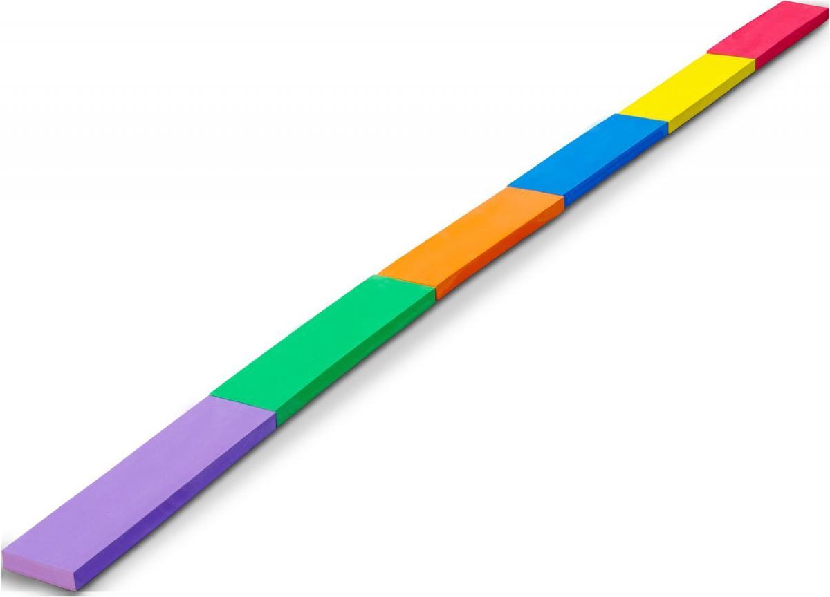 eSam® Rechte Evenwichtsbalk van EVA schuimstof - Balansbalkset - Foam Balans set - Balance Beam Straight set - 6 delige startersset