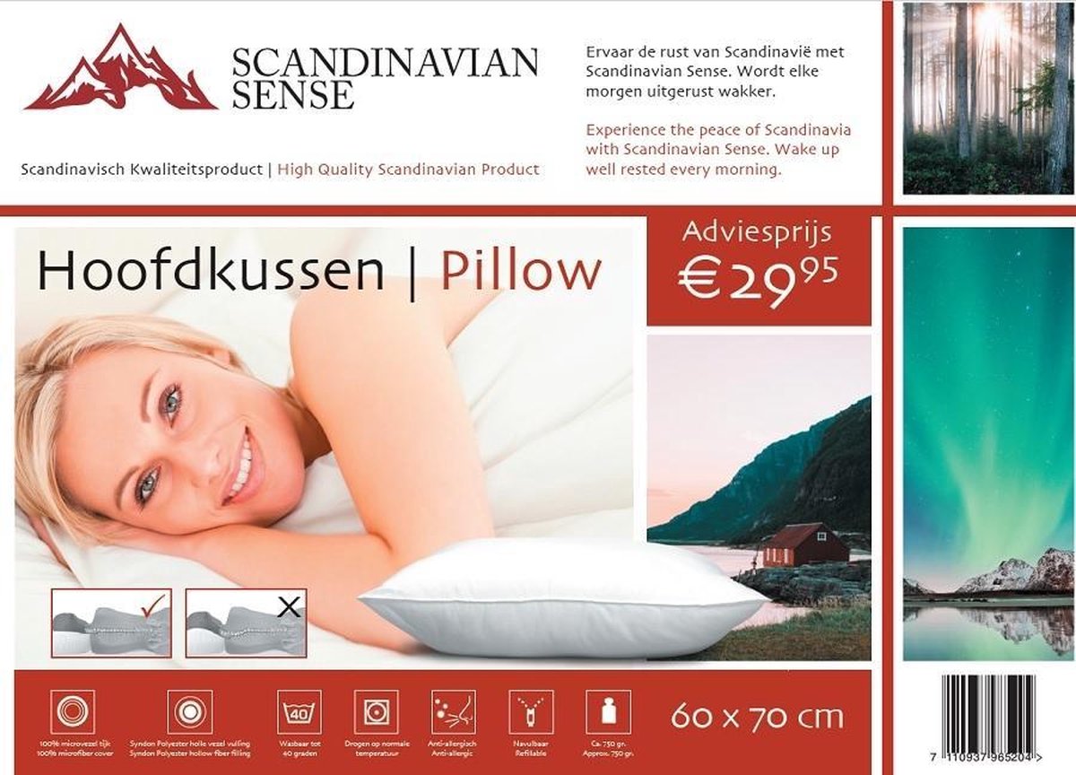 Scandinavian Sense Hoofdkussen - 60 x 70 cm