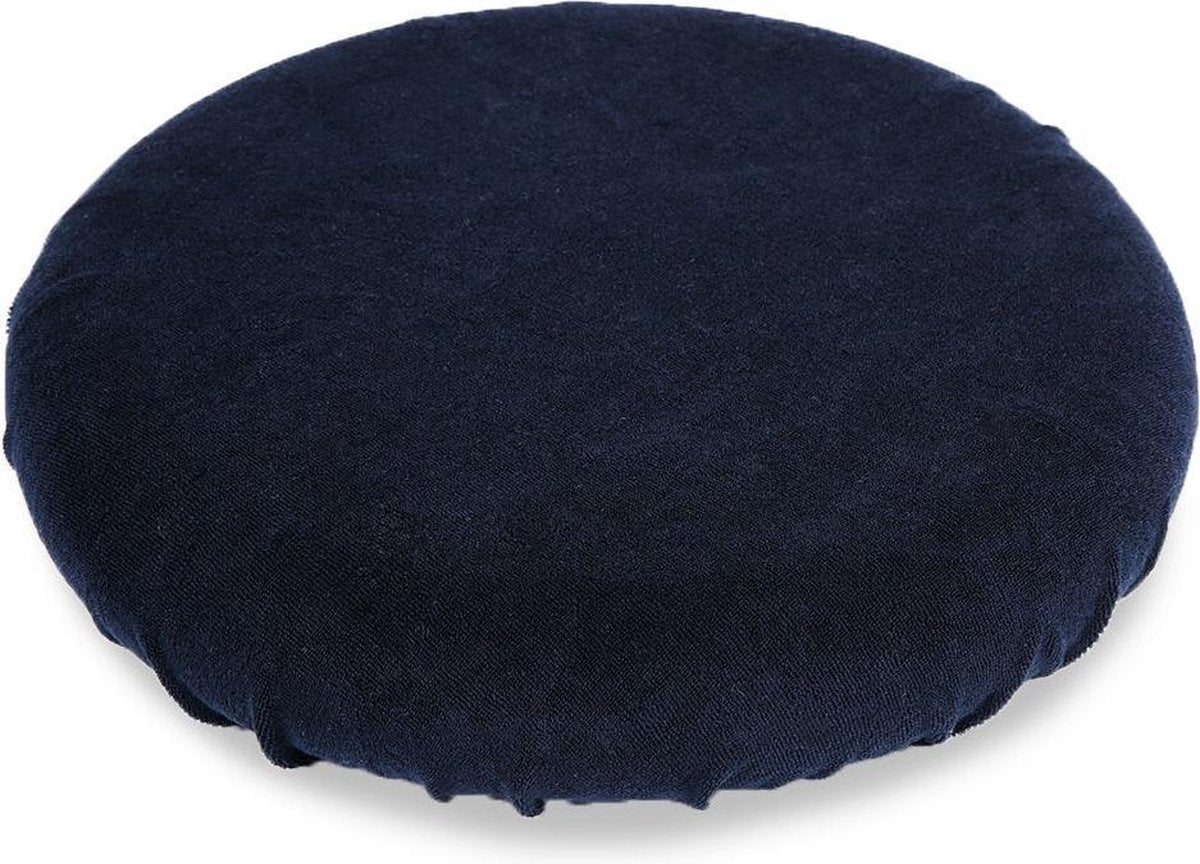 Tabouret hoes badstof Donkerblauw