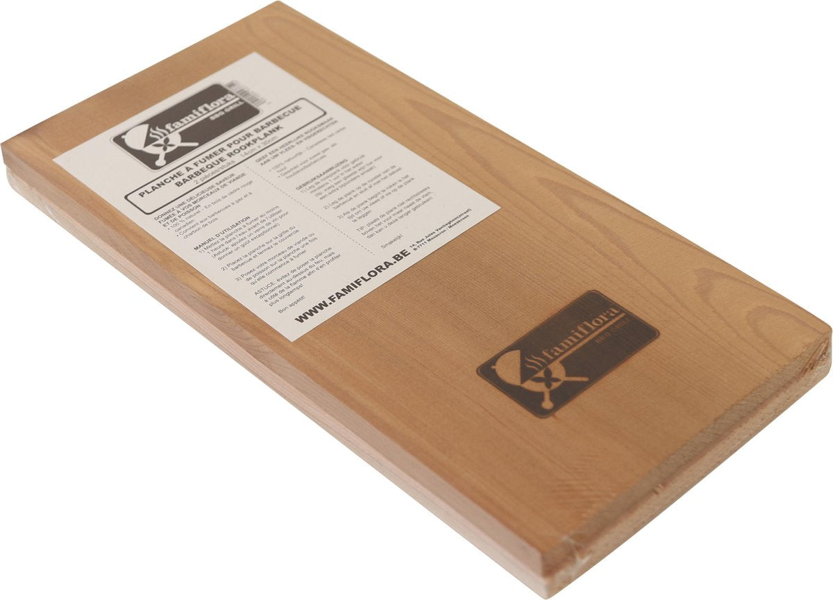 Barbeque rookplank Canadian Red cedar 30 x 14cm - 2 stuks