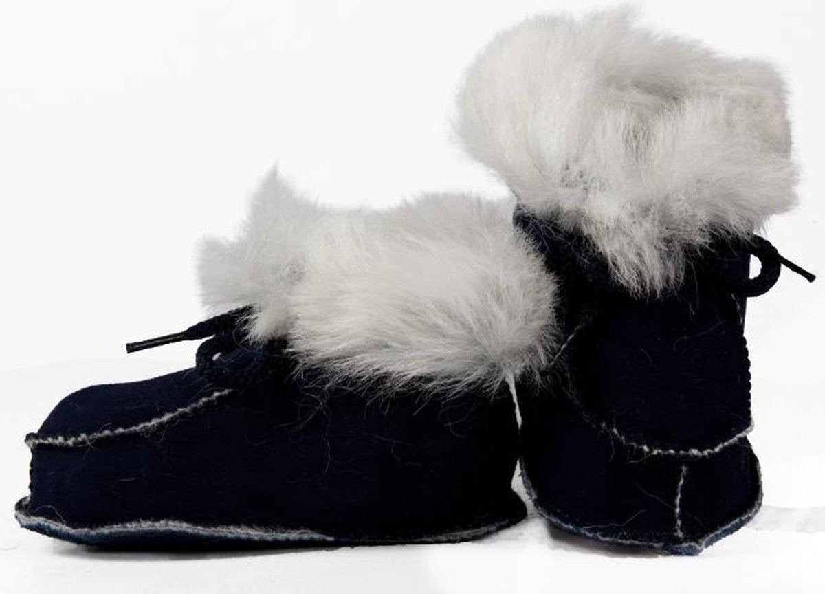 Bernardino® - Baby slofjes - Donkerblauw - Unisex - Maat 20