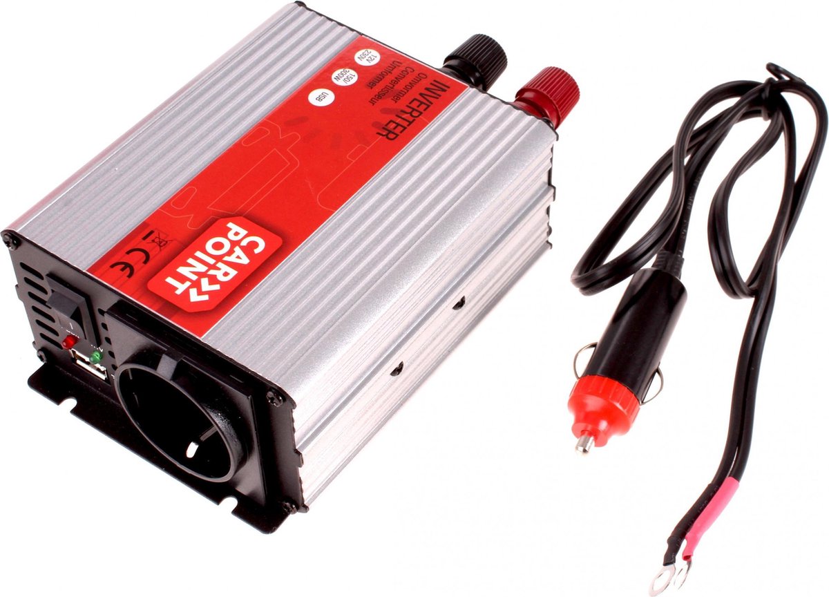 Carpoint Omvormer 12V>230V 150W sigarettenaansteker Frans/Belgisch stopcontact
