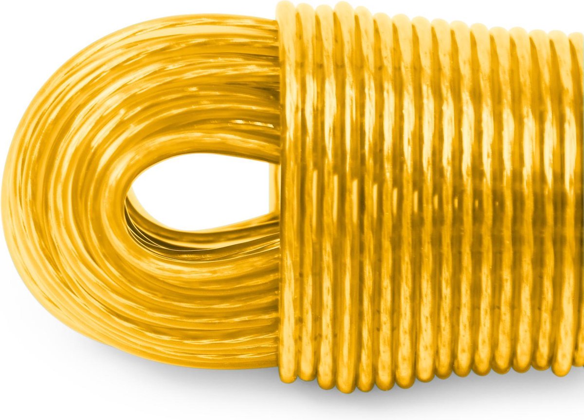 LaundrySpecialist® Waslijn 50 meter met stalen kern - Geel
