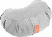 #DoYourYoga - Yoga kussen - »Ganesh« - halve maan meditatiekussen met bio-organische boekweit schalen vulling - 45x30x14 cm - muis grijs