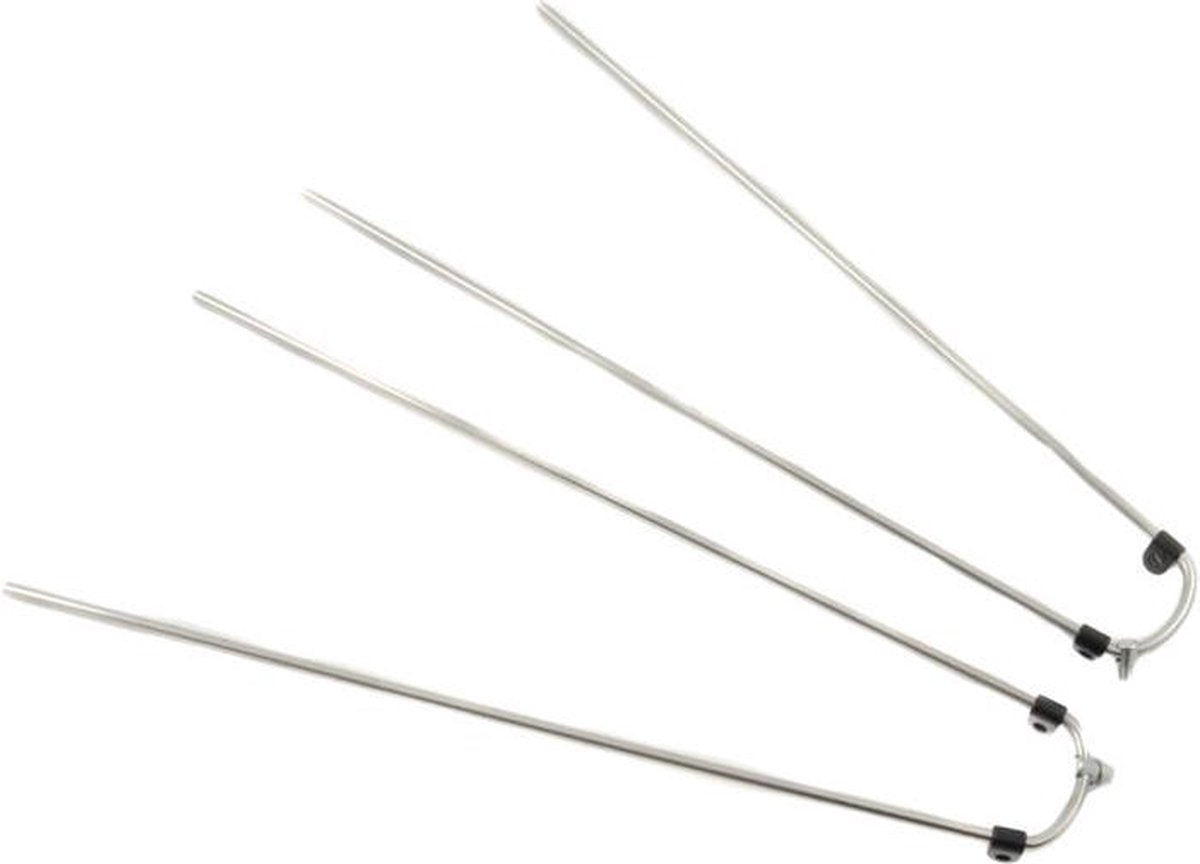 Spatbordstang set 28 inch aluminium 45mm breed padbevestiging inclusi - ZILVER