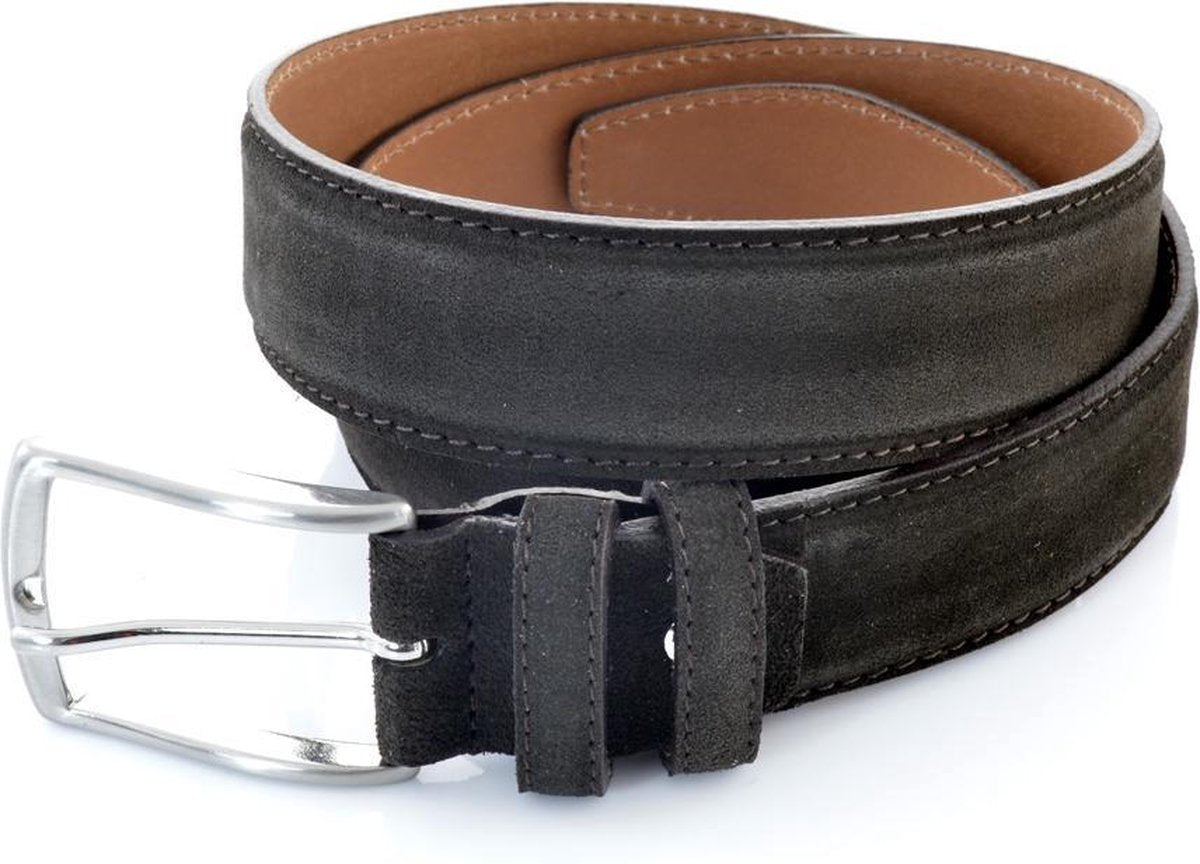 Michaelis Riem Donker Bruin Suede Zilveren Gesp - 95