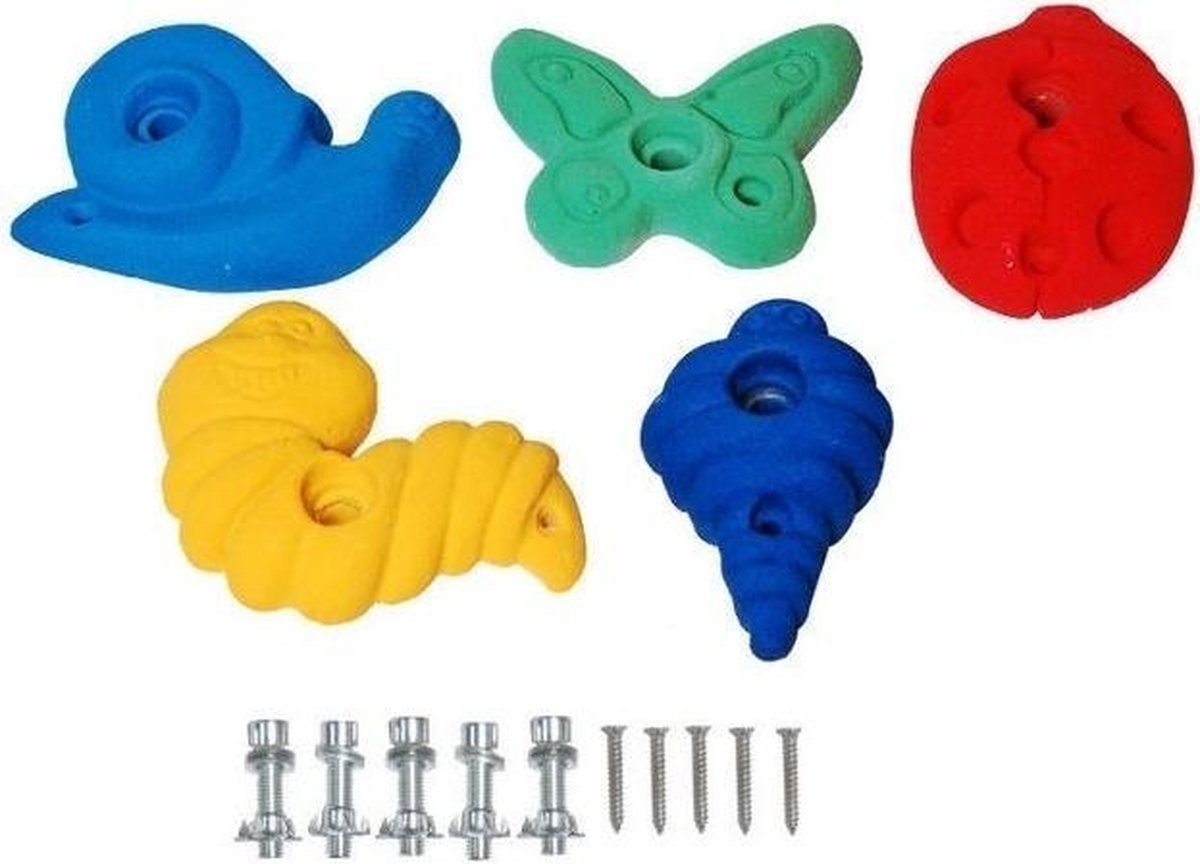 Klimstenen Dieren Set van 5 stuks Multicolor