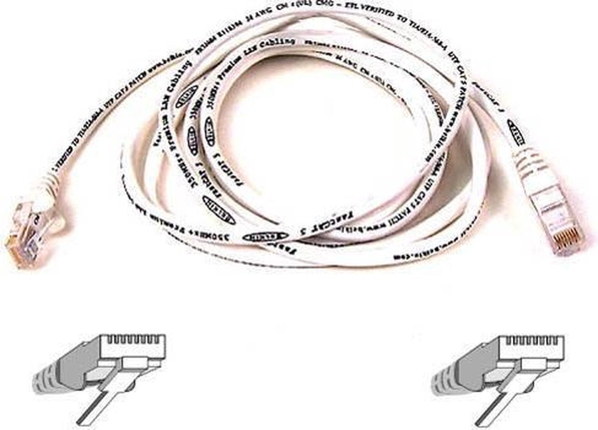 Belkin A3L980B01M-WHTS - Netwerkkabel - RJ45 - 1 m - Wit
