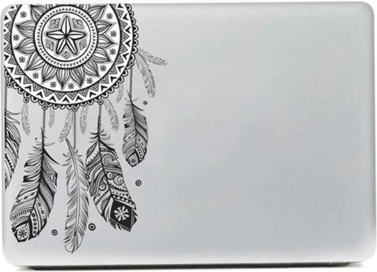Dream Catcher Sticker - Laptop - Design - 25 x 17 cm | Zwart