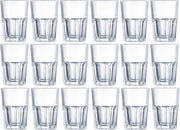 18x Drinkglazen/waterglazen transparant 400 ml - Limonade/sap glas 18 stuks