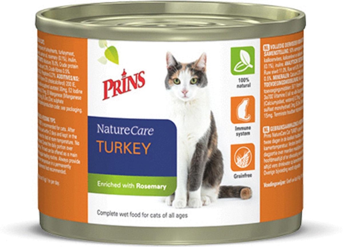 Prins Naturecare Cat Kalkoen - Kattenvoer - 200 g