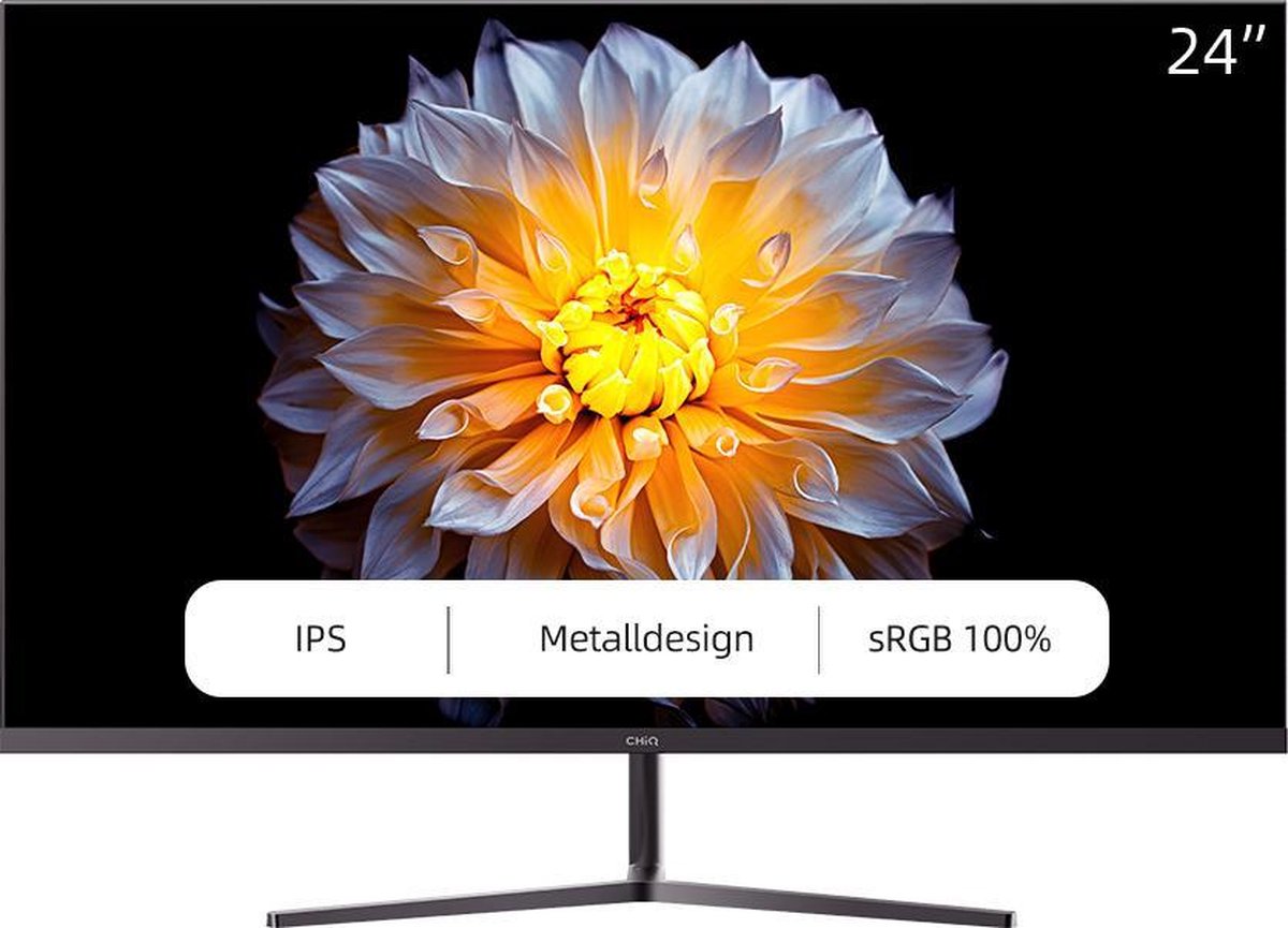 CHiQ 24P626F - 24 inch Full HD (1920x1080) IPS LED scherm - 5 ms - Ultradunne randen