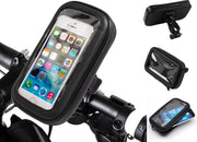 I-Total Telefoonhouder Fietsstuurhouder - 14 x 7 cm - Kunstleer - Zwart
