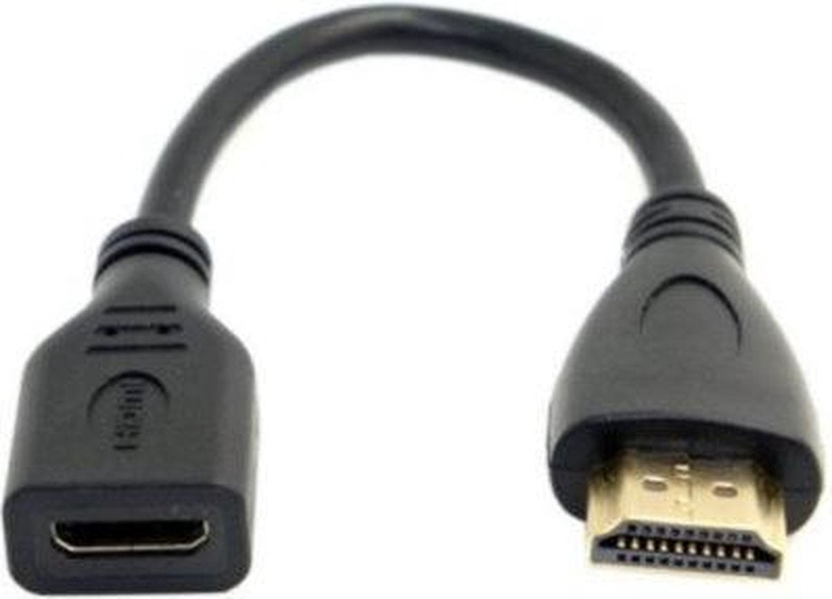 Coretek HDMI - Mini HDMI adapter - versie 1.4 (4K 30Hz) / zwart - 0