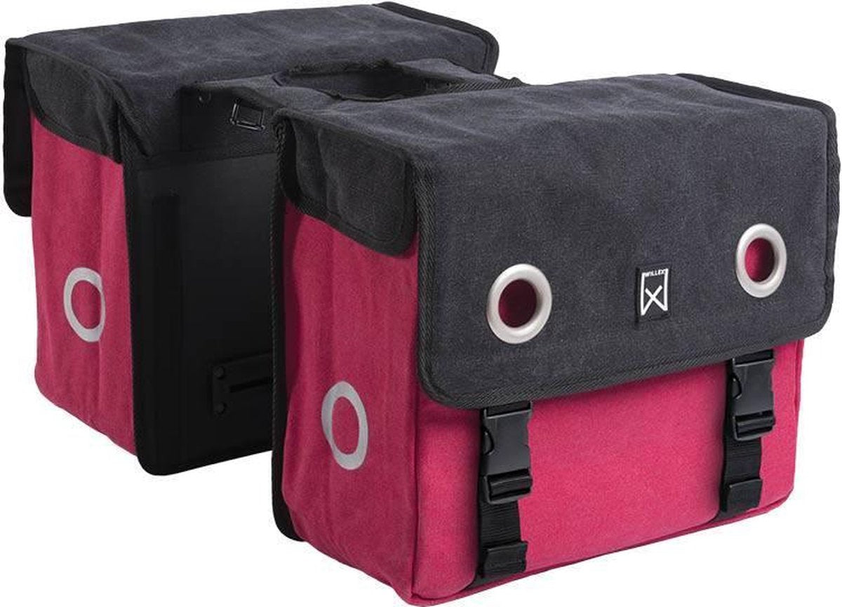 Willex Canvas Dubbele Tas Zwart/Paradise 