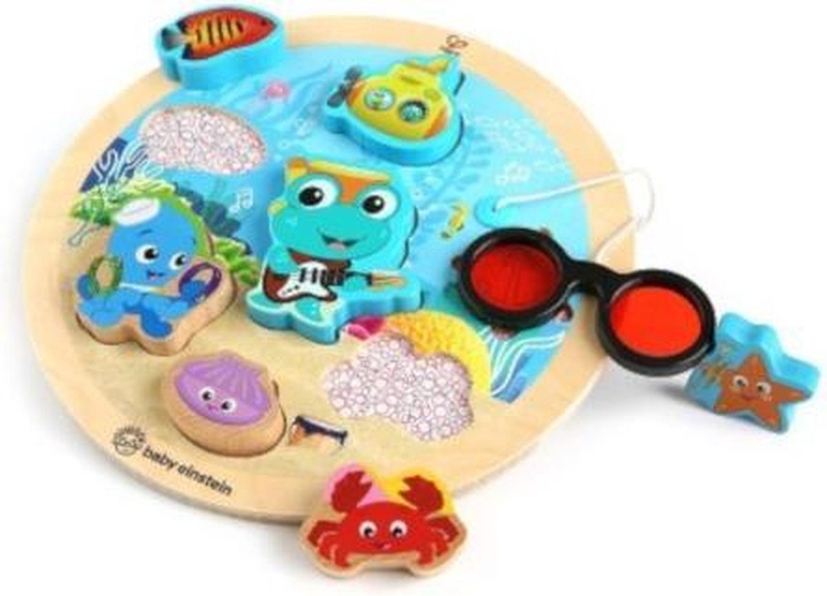 Hape Houten Vormenpuzzel Submarine Adventure Blauw 9-delig