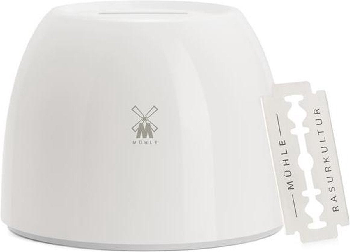 Muhle dispenser voor double edge scheermesjes porselein
