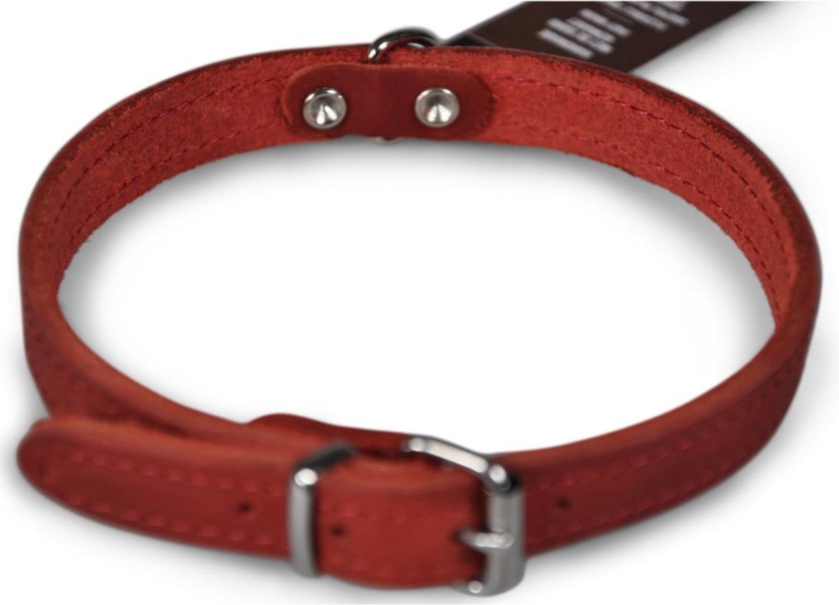 Dierenbenodigdheden Vadigran Halsband Hond Geolied Leder Rood 37Cmx14Mm S