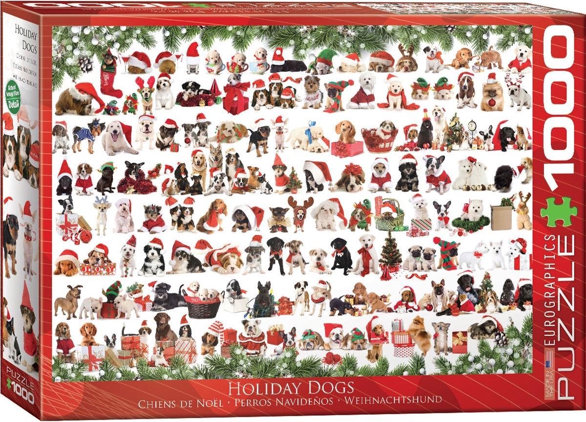 Eurographics puzzel Holiday Dogs - 1000 stukjes