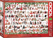 Eurographics puzzel Holiday Dogs - 1000 stukjes