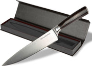 KitchenBrothers Professioneel Koksmes 20CM - Hoogwaardig Duits Staal - Japans Houten Handvat - RVS
